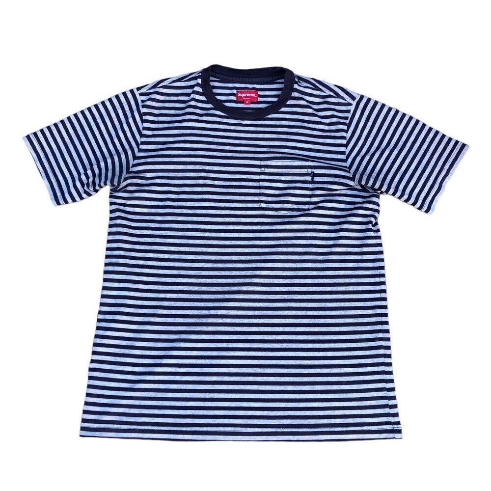 SUPREME Striped T Shirt Medium